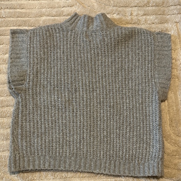 Pink Rose Gray Cable Knit Turtleneck Sweater - Picture 2 of 6